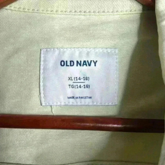 Old Navy  Pastel lime green jean jacket - Picture 3 of 3